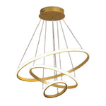 Vencha Lighting Lighting Crown 3 Ring Pendant Light 3000k/5000k in Black, Chrome or Gold Lights-For-You 5510123-GD-3K