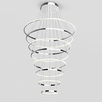 Vencha Lighting Lighting Crown 8 Ring Pendant Light 3000k/5000k in Black, Chrome or Gold Lights-For-You 5510128-CH-5K