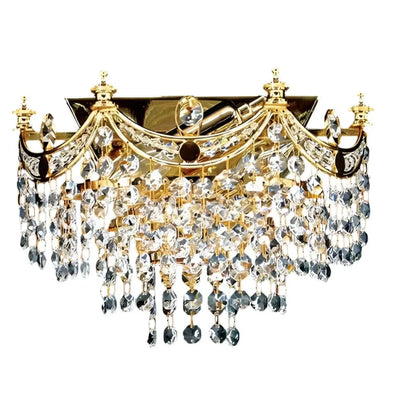 Vencha Lighting Lighting Crystal 2Lt Wall Light in Chrome or Gold Lights-For-You W-702-2L-14-GD