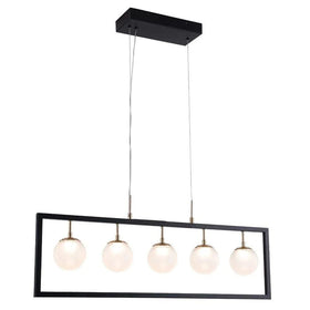 Vencha Lighting Lighting Franco 5Lt LED Bar Pendant Light in Black and Gold Lights-For-You 5510217