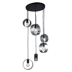 Vencha Lighting Lighting Galaxy Pendant Light 6Lt in Black or Gold Lights-For-You 5510146-BK