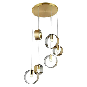 Vencha Lighting Lighting Galaxy Pendant Light 6Lt in Black or Gold Lights-For-You 5510146-GD