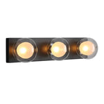 Vencha Lighting Lighting Hilton Hollywood Indoor Wall Light 3Lt in Black or Gold Lights-For-You 5516033-BK
