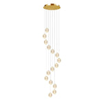 Vencha Lighting Lighting Langdon LED Pendant Light 15Lt 90w Gold, Black Lights-For-You 5510195-GD-3K