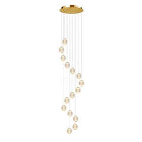 Vencha Lighting Lighting Langdon LED Pendant Light 15Lt 90w Gold, Black Lights-For-You 5510195-GD-3K