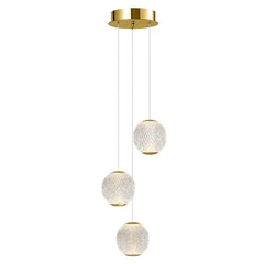 Vencha Lighting Lighting Langdon LED Pendant Light 3Lt 18w Gold, Black Lights-For-You 5510183-GD-3K