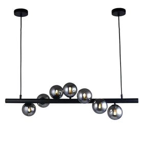 Vencha Lighting Lighting Midday Bar Pendant Light 7Lt in Black Lights-For-You 5510167-BLK