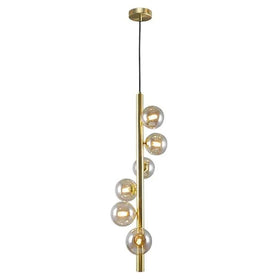Vencha Lighting Lighting Midday Drop Pendant Light 6Lt Black, Gold Lights-For-You 5510169-GD