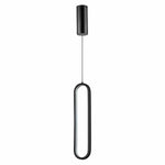 Vencha Lighting Lighting Oval Pendant Light in Black or Gold Lights-For-You 5510130-BLK-3K