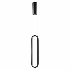 Vencha Lighting Lighting Oval Pendant Light in Black or Gold Lights-For-You 5510130-BLK-3K