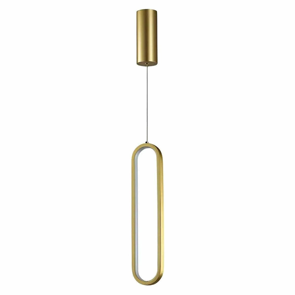 Vencha Lighting Lighting Oval Pendant Light in Black or Gold Lights-For-You 5510130-GD-3K