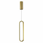 Vencha Lighting Lighting Oval Pendant Light in Black or Gold Lights-For-You 5510130-GD-3K