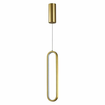 Vencha Lighting Lighting Oval Pendant Light in Black or Gold Lights-For-You 5510130-GD-3K
