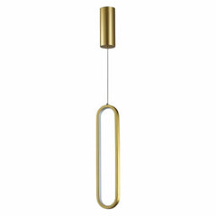 Vencha Lighting Lighting Oval Pendant Light in Black or Gold Lights-For-You 5510130-GD-3K