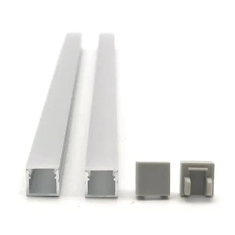 Vencha Lighting Lighting VC1010E Square Aluminium Profile with Diffuser - 1m Lights-For-You 5536001