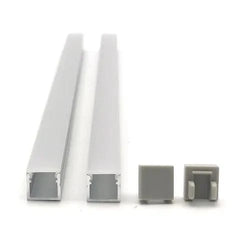 Vencha Lighting Lighting VC1010E Square Aluminium Profile with Diffuser - 1m Lights-For-You 5536001