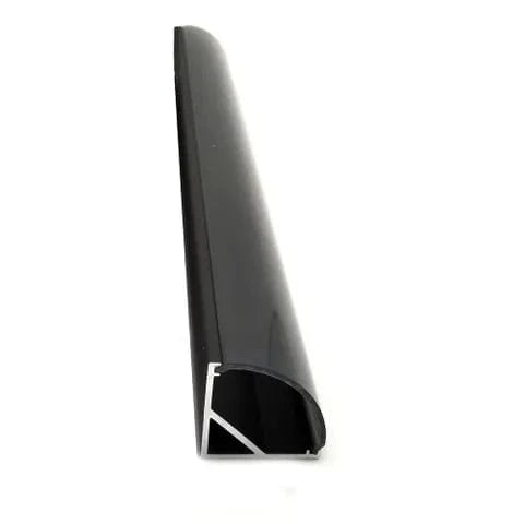 Vencha Lighting Lighting VC1616A Black Corner Aluminium Profile with Black Diffuser - 1m Lights-For-You 5536025-BLK