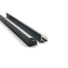 Vencha Lighting Lighting VC1616A Black Corner Aluminium Profile with Frost Diffuser - 1m Lights-For-You 5536024-BLK