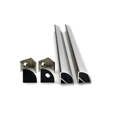 Vencha Lighting Lighting VC1616A Black Corner Aluminium Profile with Frost Diffuser - 1m Lights-For-You 5536024-BLK
