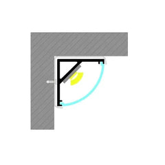Vencha Lighting Lighting VC1616A Corner Aluminium Profile with Diffuser - 1m Lights-For-You 5536020