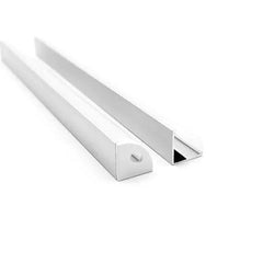 Vencha Lighting Lighting VC1616A White Corner Aluminium Profile with Diffuser - 1m Lights-For-You 5536026-WH