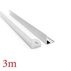 Vencha Lighting Lighting VC1616A White Corner Aluminium Profile with Frost Diffuser - 3m Lights-For-You 5536026-WH-3M