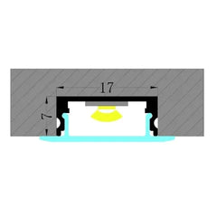 Vencha Lighting Lighting VC1707A Square Aluminium Profile with Winged Diffuser - 1m Lights-For-You 5536012