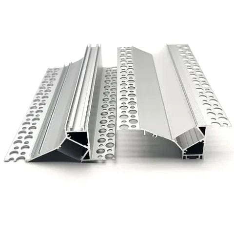 Vencha Lighting Lighting VCB007 Plasterboard Deep Recessed Aluminium Profile with Diffuser - 1m Lights-For-You 5536105