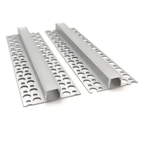 Vencha Lighting Lighting VCB014 Plasterboard Square Aluminium Profile with Diffuser - 1m Lights-For-You 5536099