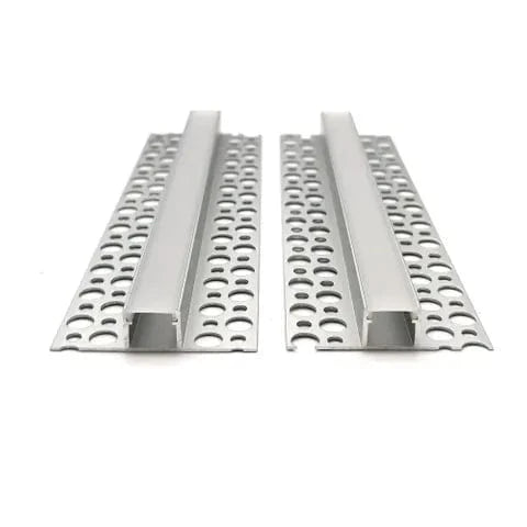 Vencha Lighting Lighting VCB014 Plasterboard Square Aluminium Profile with Diffuser - 1m Lights-For-You 5536099