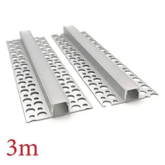 Vencha Lighting Lighting VCB014 Plasterboard Square Aluminium Profile with Diffuser - 3m Lights-For-You 5536099-3M