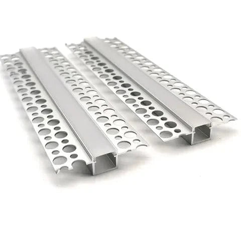 Vencha Lighting Lighting VCB015 Plasterboard Square Aluminium Profile with Diffuser - 1m Lights-For-You 5536100
