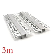 Vencha Lighting Lighting VCB015 Plasterboard Square Aluminium Profile with Diffuser - 3m Lights-For-You 5536100-3M