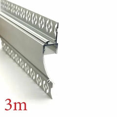 Vencha Lighting Lighting VCB025 Plasterboard Aluminium Profile with Diffuser - 3m Lights-For-You 5536109-3M