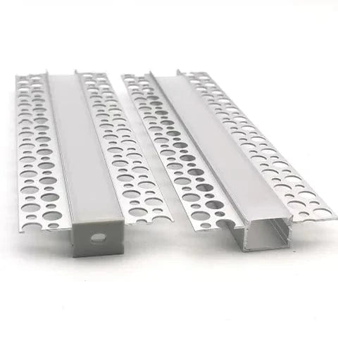 Vencha Lighting Lighting VCB035 Plasterboard Square Aluminium Profile with Diffuser - 1m Lights-For-You 5536102