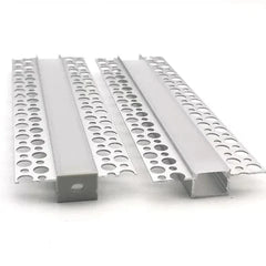 Vencha Lighting Lighting VCB035 Plasterboard Square Aluminium Profile with Diffuser - 1m Lights-For-You 5536102