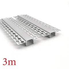 Vencha Lighting Lighting VCB035 Plasterboard Square Aluminium Profile with Diffuser - 3m Lights-For-You 5536102-3M