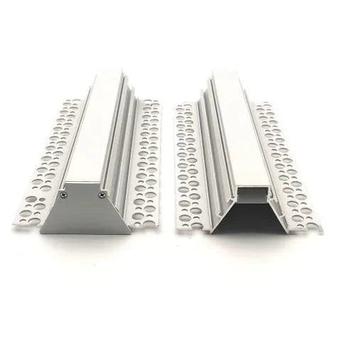 Vencha Lighting Lighting VCB047 Plasterboard Deep Recessed Aluminium Profile with Diffuser - 1m Lights-For-You 5536104
