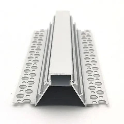 Vencha Lighting Lighting VCB047 Plasterboard Deep Recessed Aluminium Profile with Diffuser - 1m Lights-For-You 5536104