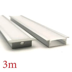 Vencha Lighting Lighting VCE010 Wide Sqaure Winged Aluminium Profile with Diffuser - 3m Lights-For-You 5536080-3M