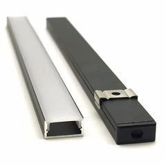 Vencha Lighting Lighting VCF019 Square Aluminium Profile with Diffuser - 1m - Black Lights-For-You 5536031-BLK