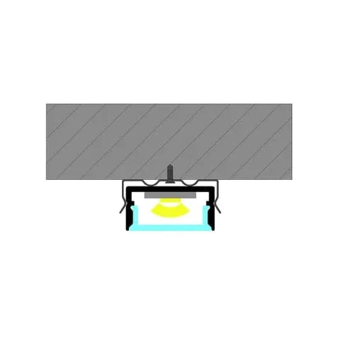 Vencha Lighting Lighting VCF019 Square Aluminium Profile with Diffuser - 1m - Gold Lights-For-You 5536032-GD