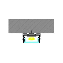 Vencha Lighting Lighting VCF019 Square Aluminium Profile with Diffuser - 1m - Gold Lights-For-You 5536032-GD
