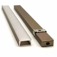 Vencha Lighting Lighting VCF019 Square Aluminium Profile with Diffuser - 1m - Gold Lights-For-You 5536032-GD