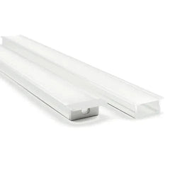 Vencha Lighting Lighting VCF020 Square Winged Aluminium Profile with Diffuser - 1m - White Lights-For-You 5536043-WH