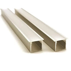 Vencha Lighting Lighting VCF026 Deep Square Winged Aluminium Profile with Diffuser - 1m - Gold Lights-For-You 5536062-GD