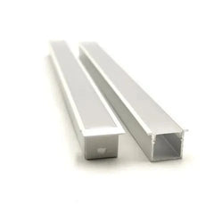 Vencha Lighting Lighting VCF026 Deep Square Winged Aluminium Profile with Diffuser - 1m - White Lights-For-You 5536063-WH