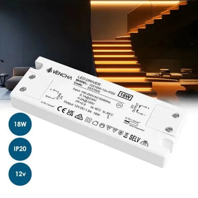 Vencha Lighting Lighting VDI18W 18w 12v IP20 LED Driver Lights-For-You 5537005