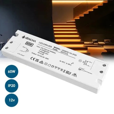 Vencha Lighting Lighting VDI60W 60w 12v IP20 LED Driver Lights-For-You 5537018