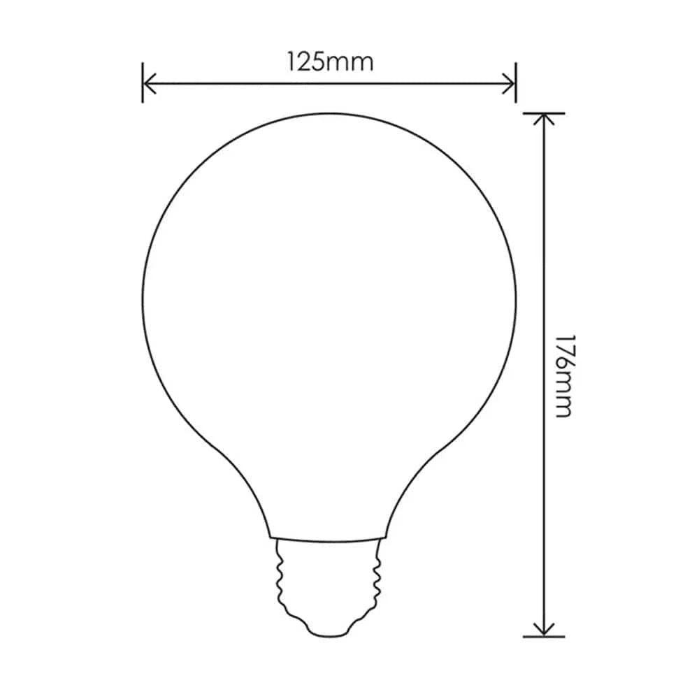 Vencha Lighting Lighting Vencha Lighting 6w LED E27 G125 Globe Warm White 3000k, Cool White 4500k Dimmable Lights-For-You